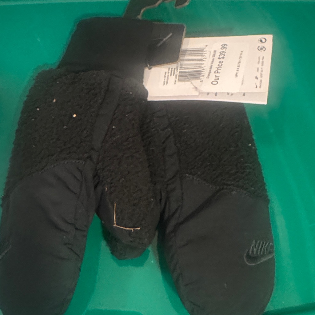 Nike Kids Black Nike Mittens